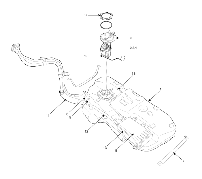 Fuel System > Fuel Delivery System > Components and Components Location